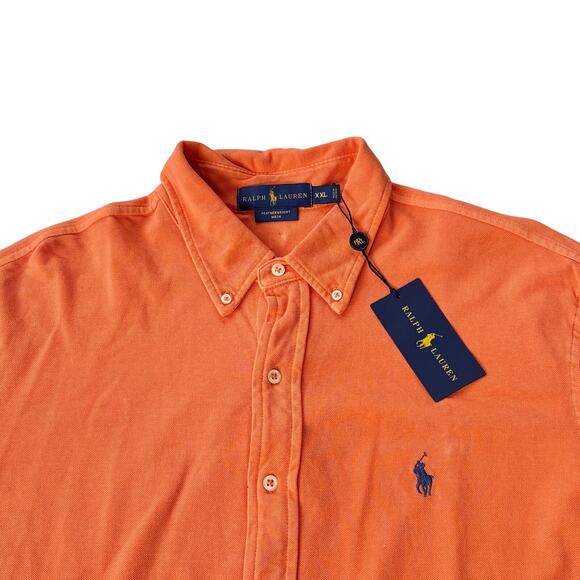 Polo Ralph Lauren Shirt Mens Sz 2XL Large Featherweight Mesh Button Long Sleeve - Picture 3 of 9